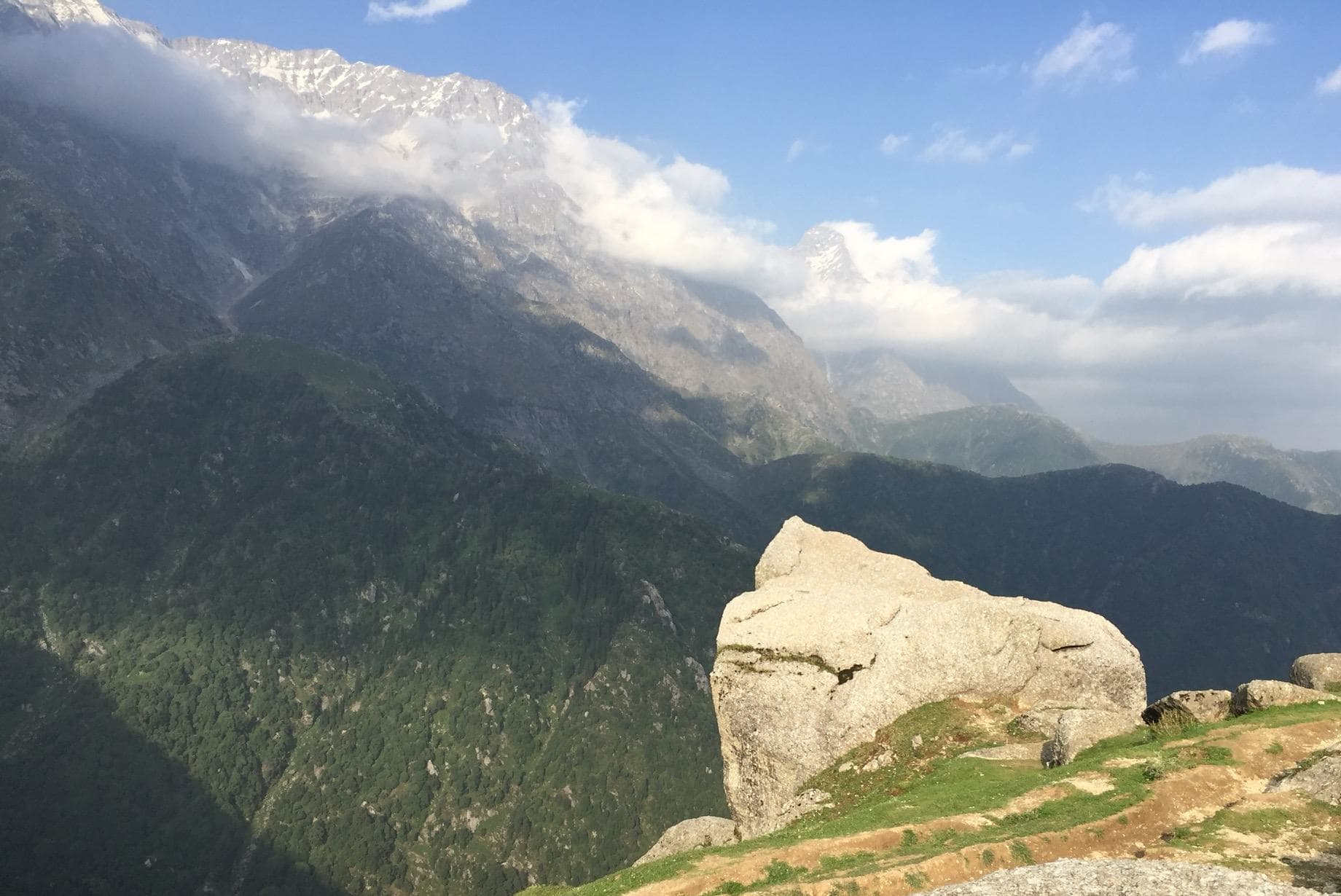 The Dhauladhar range from the Triund ridge above Dharamshala